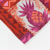 Pomaika’i Tiki Hawaiian Vintag Tapa Fleecedecke (Ecke)