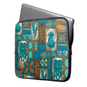 Pomaika’i Tiki Hawaiian Vintag Tapa Laptopschutzhülle (Vorderseite Links)