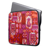 Pomaika’i Tiki Hawaiian Vintag Tapa Laptopschutzhülle (Vorderseite Links)