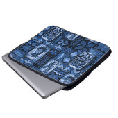 Pomaika’i Tiki Hawaiian Vintag Tapa Laptopschutzhülle (Vorne Knopf)