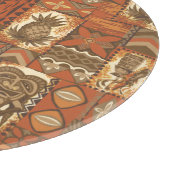 Pomaika’i Tiki Hawaiian Vintag Tapa Schneidebrett (Ecke)