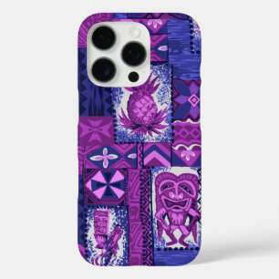 Pomaika’i Tiki Hawaiian Vintag Tapa Violet iPhone 16 Pro Hülle