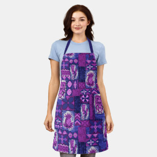 Pomaika’i Tiki Hawaiian Vintag Tapa Violet Schürze
