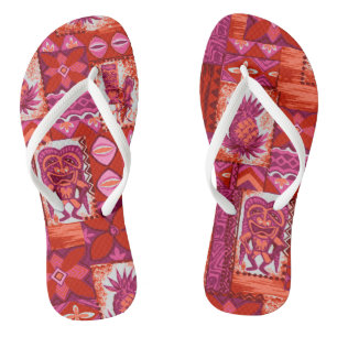 Pomaika’i Tiki Hawaiian Vintage-Tapa Badesandalen
