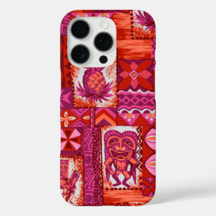 Pomaika’i Tiki Hawaiian Vintage-Tapa iPhone 16 Pro Hülle