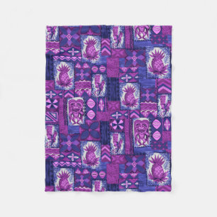 Pomaika’i Tiki Hawaiian Vintage Tapa Fleecedecke