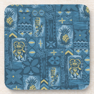 Pomaika’i Tiki Hawaiian Vintage-Tapa Untersetzer