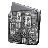 Pomaika'i Tiki hawaiischer Vintager Tapa Laptopschutzhülle (Vorderseite Links)