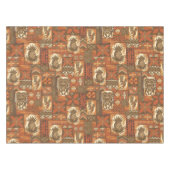 Pomaika'i Tiki hawaiischer Vintager Tapa Tischdecke (Vorderseite (Horizontal))