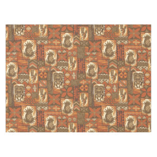 Pomaika'i Tiki hawaiischer Vintager Tapa Tischdecke
