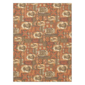 Pomaika'i Tiki hawaiischer Vintager Tapa Tischdecke (Vorderseite)