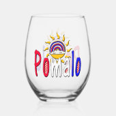 Pomalo - Kroatische Entspannung mit Sonne & Regenb Weinglas Ohne Stiel (Rückseite)