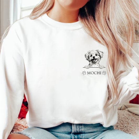 Pomapoo Dog Hand Zeichnend Personalisiert Sweatshirt