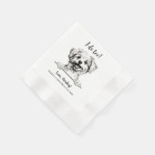 Pomapoo Hund Hand Zeichnend Personalisiert tue ich Serviette (Ecke)