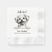 Pomapoo Hund Hand Zeichnend Personalisiert tue ich Serviette (Vorderseite)