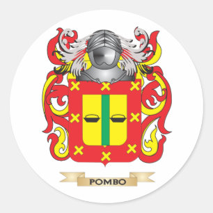 Pombo-Wappen (Familienwappen) Runder Aufkleber
