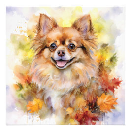 Pomchi Fall Watercolor Fotodruck