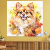 Pomchi Fall Watercolor Leinwanddruck (Insitu (Wohnzimmer))