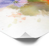 Pomchi Floral Watercolor Fotodruck (Ecke)
