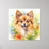 Pomchi Floral Watercolor Leinwanddruck (Vorderseite)