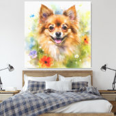 Pomchi Floral Watercolor Leinwanddruck (Insitu (Schlafzimmer))