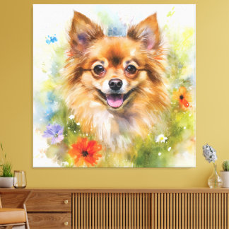 Pomchi Floral Watercolor Leinwanddruck