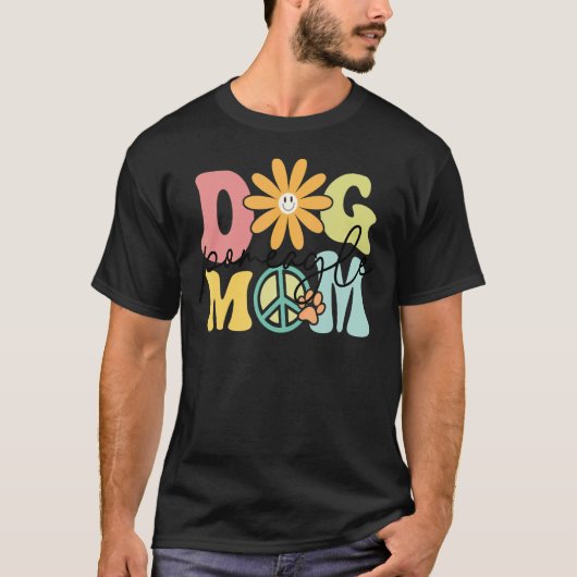 Pomeagle Groovy Hund Mama Frauen Haustiere T-Shirt (Vorderseite)