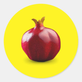 Pomegranat Classic Round Sticker