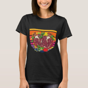 Pomegranat Frucht Vintag Retro Food Lover T-Shirt