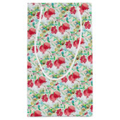 Pomegranat Fruchtfarbe Rot Grün Kleine Geschenktüte (Rückseite)