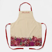 Pomegranat Fruchtpoms personalisierte Küche Schürze (Vorderseite)