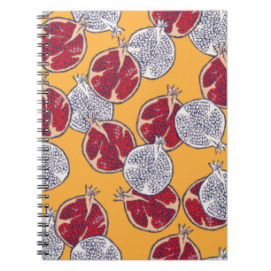 Pomegranat Gezeichnet: Handgemachte Vintage Muster Notizblock