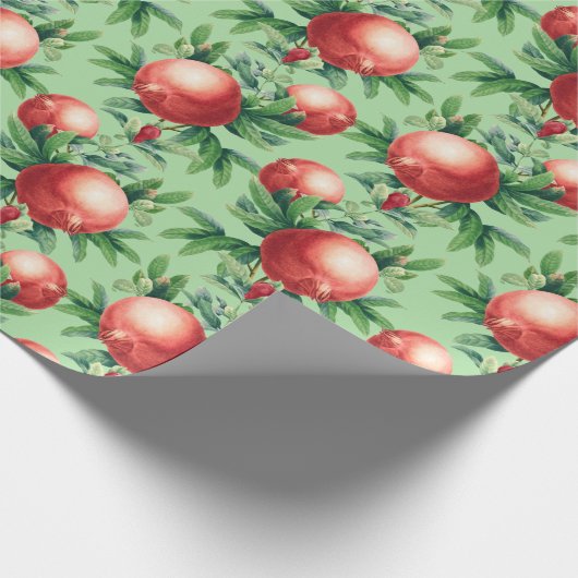 Pomegranat Muster Geschenkpapier (Ecke)