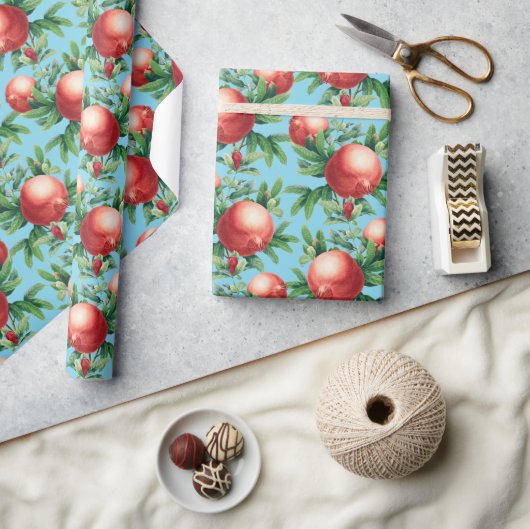 Pomegranat Muster Geschenkpapier (Kunsthandwerk)