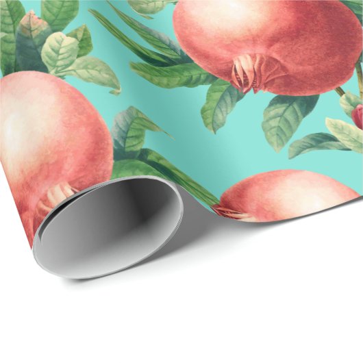 Pomegranat Muster Geschenkpapier (Rolleneckpunkt)