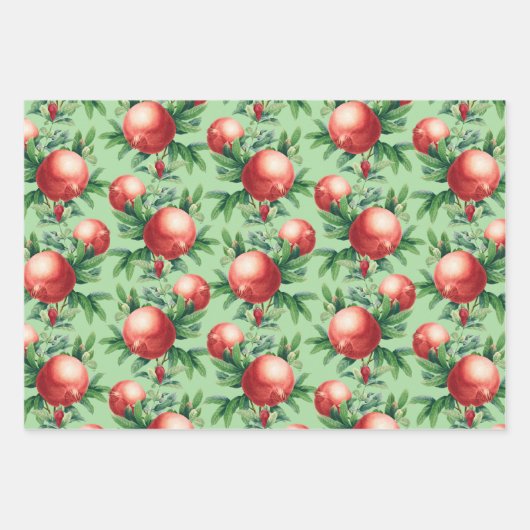 Pomegranat Muster Geschenkpapier Set (Vorderseite 2)