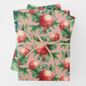 Pomegranat Muster Geschenkpapier Set (Beispiel)