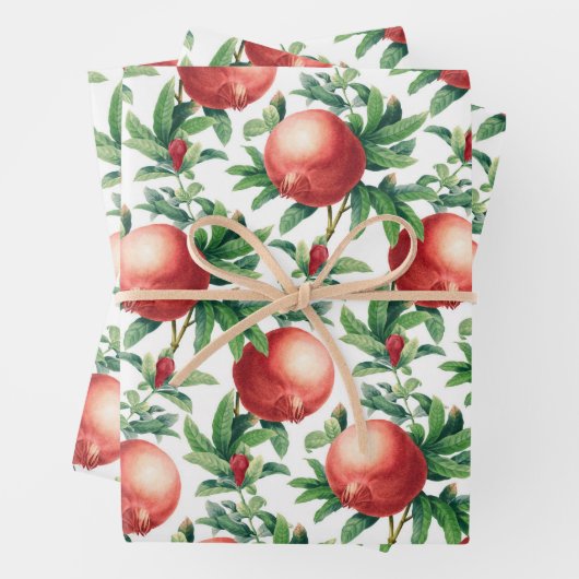 Pomegranat Muster Geschenkpapier Set (Beispiel)
