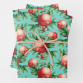 Pomegranat Muster Geschenkpapier Set (Beispiel)