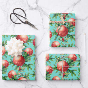 Pomegranat Muster Geschenkpapier Set