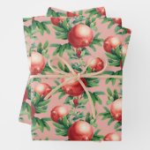 Pomegranat Muster Geschenkpapier Set (Beispiel)