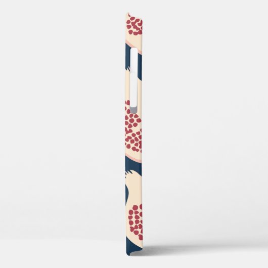 Pomegranat nahtloses Muster, Hintergrund mit Pomeg Case-Mate iPhone Hülle (Rückseite / Links)