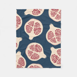 Pomegranat nahtloses Muster, Hintergrund mit Pomeg Fleecedecke