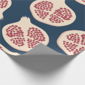 Pomegranat nahtloses Muster, Hintergrund mit Pomeg Geschenkpapier (Ecke)