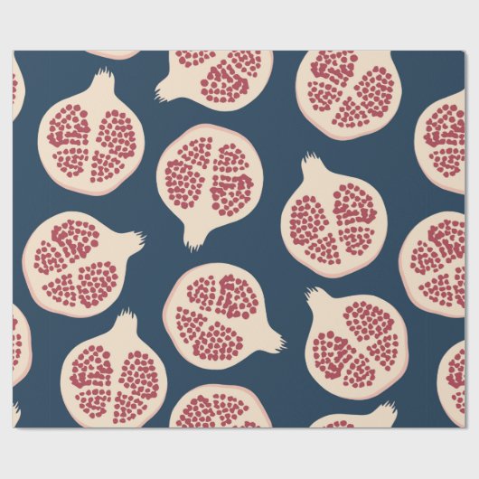 Pomegranat nahtloses Muster, Hintergrund mit Pomeg Geschenkpapier (Flach)