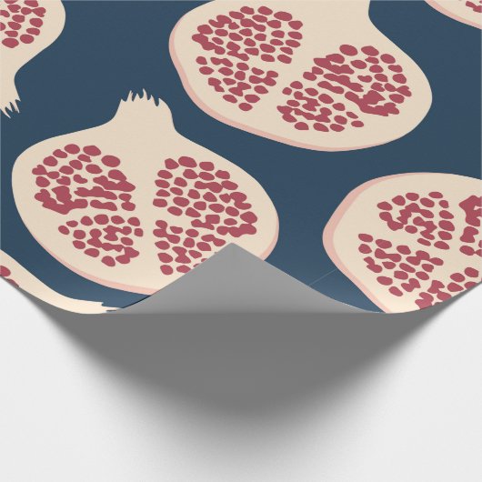 Pomegranat nahtloses Muster, Hintergrund mit Pomeg Geschenkpapier (Ecke)