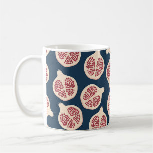 Pomegranat nahtloses Muster, Hintergrund mit Pomeg Kaffeetasse