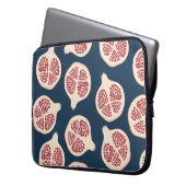 Pomegranat nahtloses Muster, Hintergrund mit Pomeg Laptopschutzhülle (Vorderseite Links)