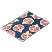 Pomegranat nahtloses Muster, Hintergrund mit Pomeg Notizblock (Linke Seite)