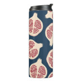 Pomegranat nahtloses Muster, Hintergrund mit Pomeg Thermosbecher (Nach links gedreht)